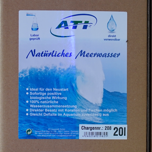 Natürliches Meerwasser zum direkten Start